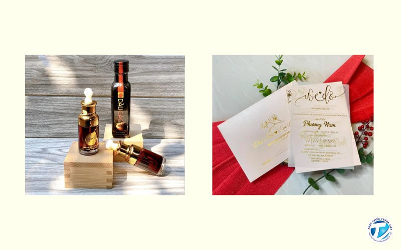 Một số ứng dụng khác của in nhũ vàng 